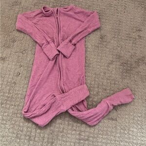 Little Sleepies mauve ribbed zippie 18-24 months